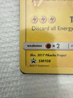 Ash's Pikachu - SM108 - Black Star Promo - I Choose You - Pokemon Card - NM - Image 4