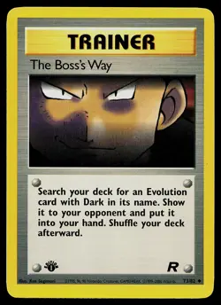 Pokemon Card - The Boss's Way Team Rocket 73/82 Uncommon 1st Edition - Image 1