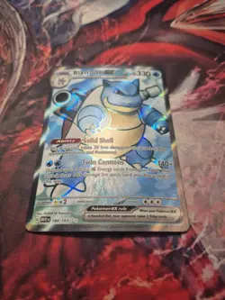 Blastoise ex Full Art 184/165 Scarlet & Violet 151 Pokemon Card NM - Image 3