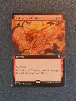 MTG Calamity of Cinders - Extended - Bloomburrow Commander - BLC - Near Mint+ - Image 1