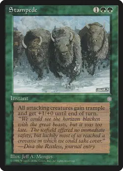 Stampede LP Ice Age Green Instant Mtg Magic English Regular - Image 1