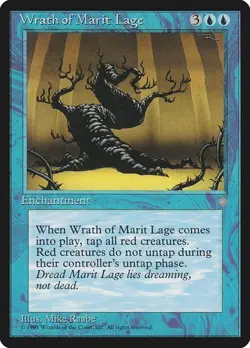 Wrath of Marit Lage NM/M Ice Age Blue Enchantment Mtg Magic English Regular - Image 1