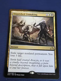 MTG - ANGUISHED UNMAKING - RARE - SOI - Nrmt - Image 1