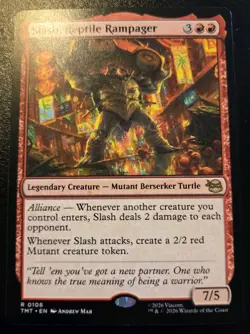 Slash, Reptile Rampager 0108 Rare Teenage Mutant Ninja Turtles MTG - Image 1