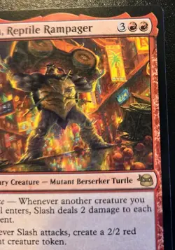 Slash, Reptile Rampager 0108 Rare Teenage Mutant Ninja Turtles MTG - Image 3