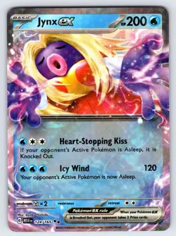 Jynx ex 124/165 2023 Pokemon 151 Set Pokemon Card TCG Ultra Holo Rare - Nm - Image 1