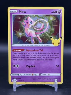 Mew 11/25 Holo Rare Celebrations Pokemon English NM - Image 1