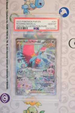 2023 POKEMON PAR EN-PARADOX RIFT #251 ROARING MOON EX PSA 10 - Image 1
