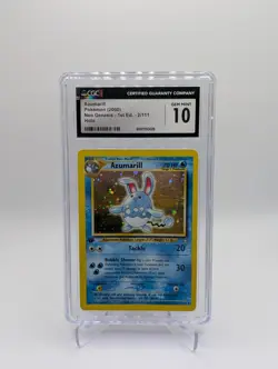 Pokemon 2000 Pokemon Neo Genesis 1st Edition Azumarill #2/111 CGC 10 GEM MINT - Image 1