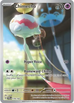 Pokemon TCG Chimecho Twilight Masquerade 179/167 Holo Illustration Rare - Image 1