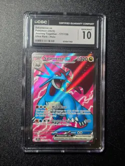 Pokemon Salamence ex 177/159 Sv09 Journey Together Ultra Rare Holo CGC Mint 10 - Image 1
