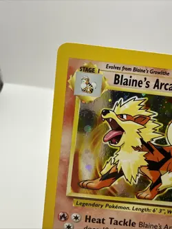 Blaine's Arcanine 1/132 Pokemon Gym Challenge Holo LP/NM Condition A - Image 2