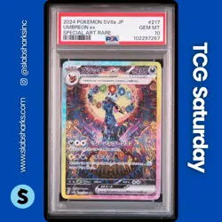 2024 POKEMON TERASTAL FEST JP #217/187 UMBREON EX SPECIAL ART RARE PSA 10 - Image 1