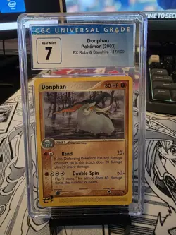 2003 Pokemon Ex Ruby & Sapphire #17 Donphan Reverse Foil CGC 7 - Image 1