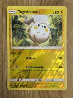 Togedemaru - 47/147 - Common Reverse Holo - S&M Burning Shadows - Pokemon TCG - Image 1