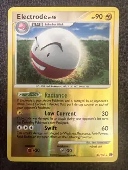 Electrode LV.46 36/100 Uncommon Reverse Holo Pokemon Card NM - Image 1