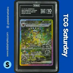 2024 POKEMON TERASTAL FEST JP #200/187 LEAFEON EX SPECIAL ART RARE TAG 10 - Image 1