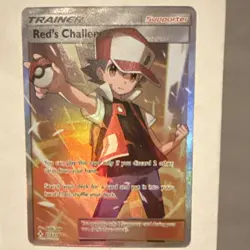 Pokemon Red's Challenge Ultra Rare Full Art Holo Trainer 213/214 Unbroken Bonds - Image 1