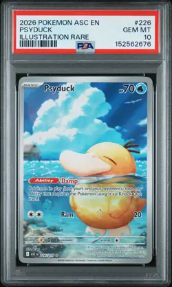 2026 POKEMON ASC EN-ASCENDED HEROES ILLUSTRATION RARE #226 PSYDUCK PSA 10 - Image 1