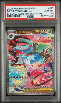 2025 POKEMON MEG EN-MEGA EVOLUTION #177 MEGA VENUSAUR EX PSA 10 - Image 1