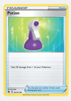 Potion 061/073 Champion's Path Pokemon Card In Protective Sleeve NM - Image 1