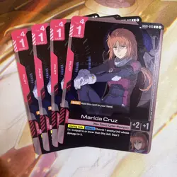 Gundam Card Game Marida Cruz GD01-093 R Newtype Rising Playset Of 4 - Image 1