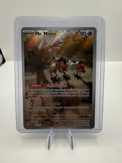 Pokemon TCG Mr. Mime Scarlet & Violet Holo Illustration Card 179/165 - Image 1