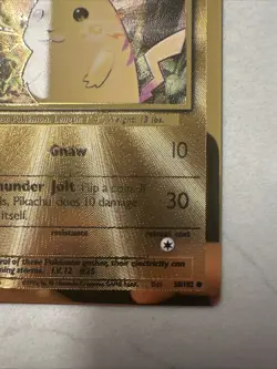 Pokemon Gold Metal Pikachu Card 58/102 - Celebrations Ultra Premium Collection - Image 5