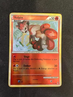 Vulpix 75/95 Call of Legends Reverse Holo Pokemon Card - LP - Image 1