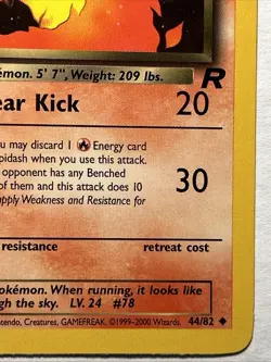 1st Edition Dark Rapidash 44/82 Team Rocket 2000 Pokemon TCG Vintage Card NM - Image 5
