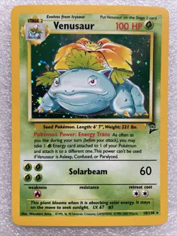 Venusaur 18/130 Base Set 2 2000 Holo Rare WOTC Pokemon Card TCG - Image 1
