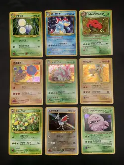Japanese Vintage Pokemon Card Holo Rare Lot - Feraligatr, Meganium, Hitmontop - Image 1