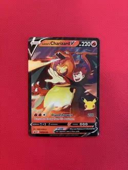 Pokemon TCG Lance's Charizard v SWSH133 Celebrations Black Star Promo Holo Card - Image 1