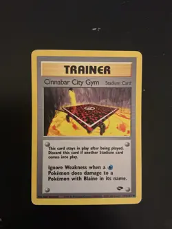 Pokemon Cinnabar City Gym Gym Challenge Stadium Card #113/132 - Image 1