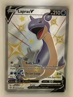 Pokemon TCG Shining Fates Shiny Vault Lapras v SV110/SV122 Holo Rare Card - Image 1