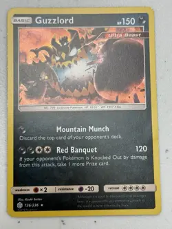 Guzzlord Ultra Beast Holo Rare Card 136/236 Cosmic Eclipse NM - Image 1