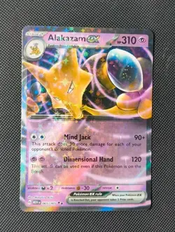 Pokemon Card Alakazam ex 065/165 151 Scarlet & Violet MEW EN Double Rare NM - Image 1