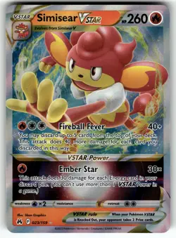 Simisear VSTAR 023/159 Crown Zenith NM Pokemon Card TCG - Image 1
