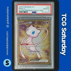 2023 POKEMON SV 151 UPC PROMO #205/165 MEW EX METAL CARD PSA 10 - Image 1