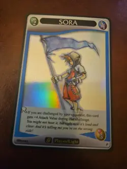 Kingdom Hearts TCG FOIL Sora Promo Trading Card Game English Level 2 RARE NM - Image 1