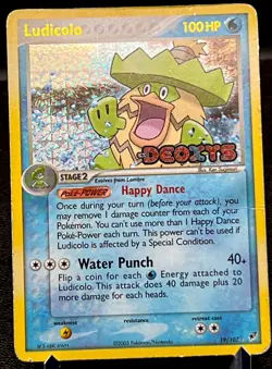 Ludicolo 19/107 HP Reverse Holo Rare EX Deoxys Stamped Pokemon Card! - Image 1