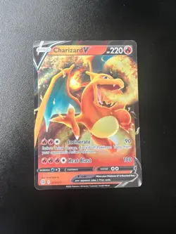 Pokemon TCG Charizard v Brilliant Stars Holo Ultra Rare Card 017/172 - Image 1