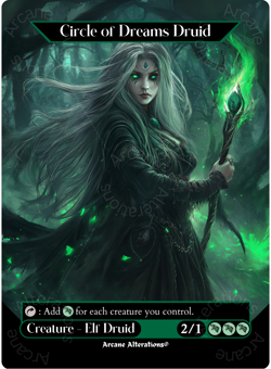Circle of Dreams Druid - Full Art Altered Art Custom Proxy Cards - Image 1