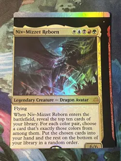 MTG NFC "miscut" War of the Spark Foil Niv-Mizzet Reborn #2 - Image 1