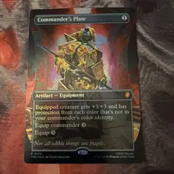 MTG TMNT Teenage Mutant Ninja Turtles Commander's Plate Borderless MYTHIC FOIL - Image 1