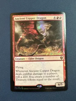 MTG Ancient Copper Dragon: Battle for Baldur's Gate (CLB) NM Foil - Image 1