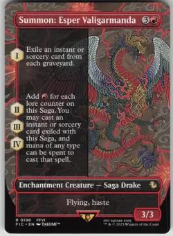 MTG TCG Summon: Esper Valigarmanda (Borderless) R Commander: FINAL FANTASY 198 - Image 1