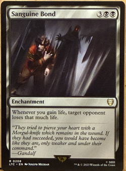 LIMITED EDITION Lord of the Rings MtG Sanguine Bond Unplayed NM - Image 1