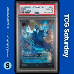 2025 DISNEY LORCANA FABLED #237/204 HADES INFERNAL SCHEMER ENCHANTED PSA 10 - Image 1
