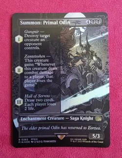 2025 MTG Final Fantasy Summon: Primal Odin (Borderless) Foil 0365 - Image 1